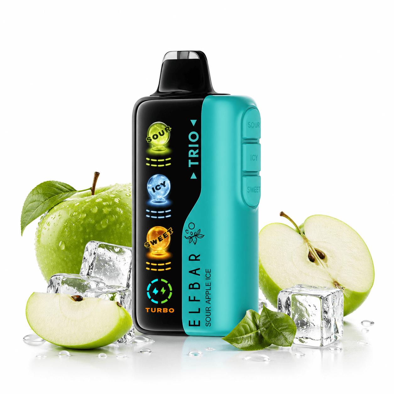 ELF BAR TRIO 40.000 SOUR APPLE ICE